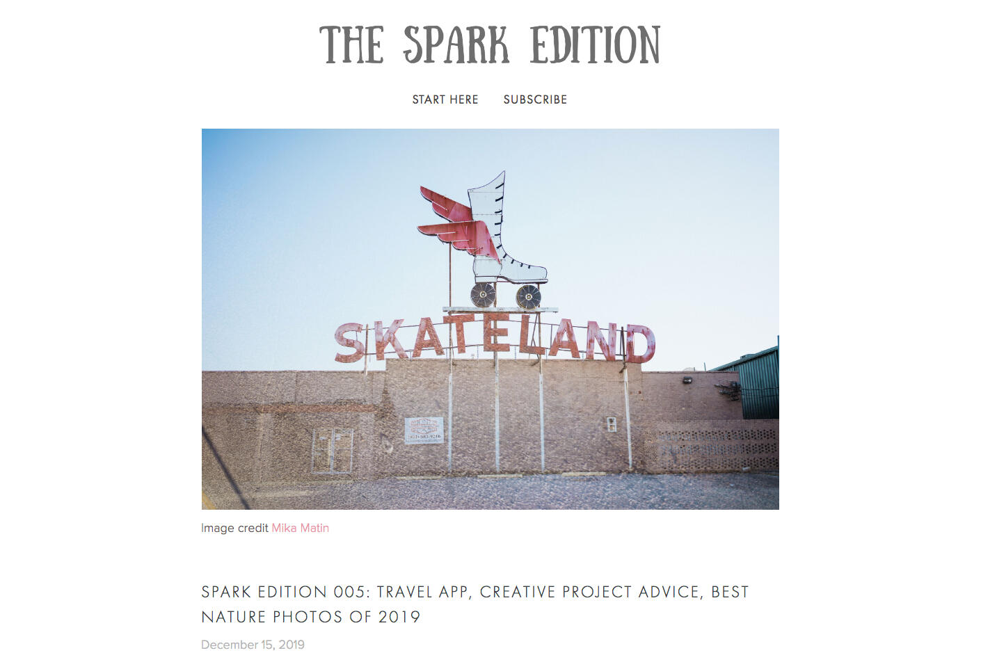 Spark Edition, A fortnightly newsletter